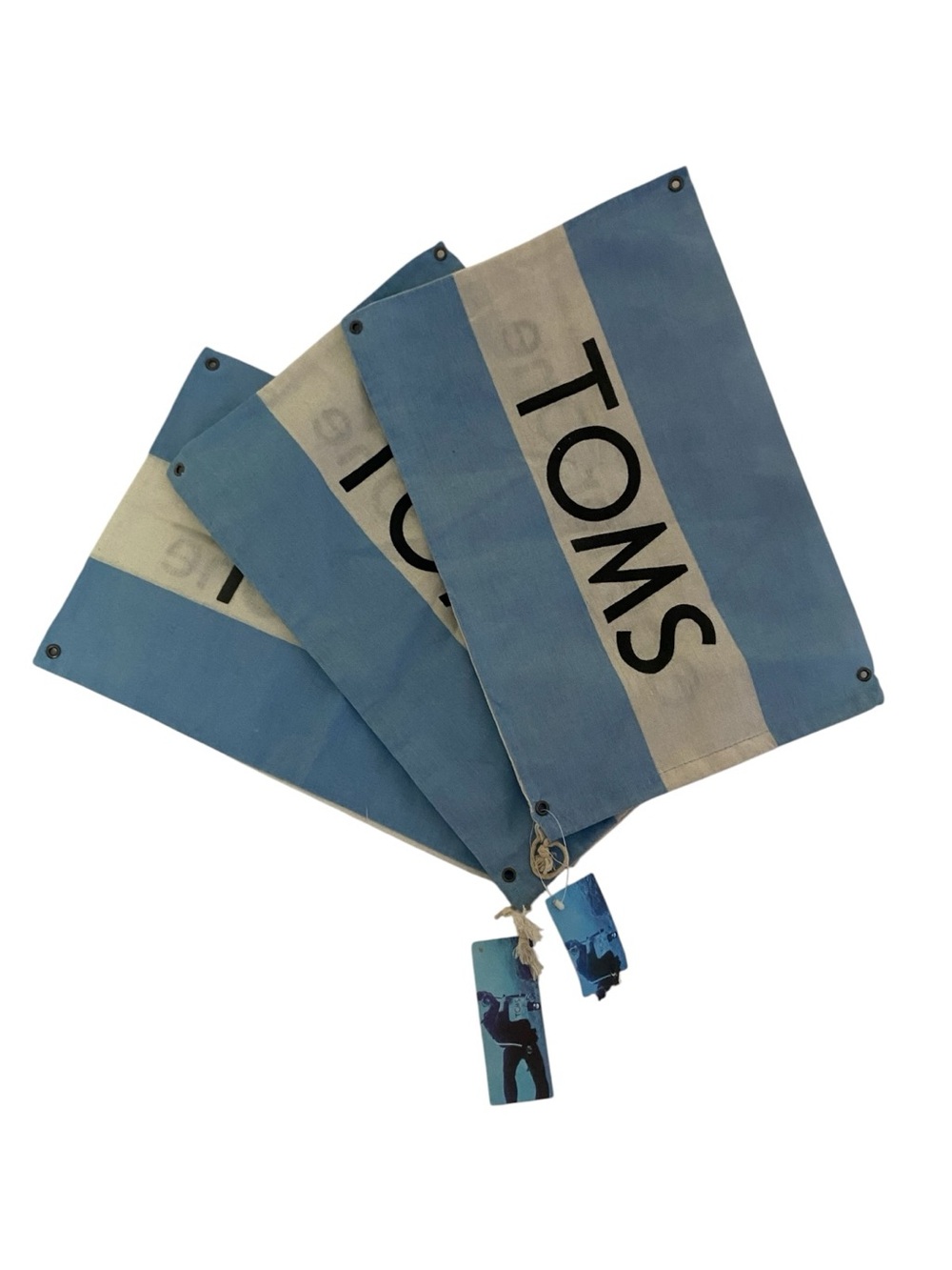 TOMS Cream‎ Canvas 'One for One' Shoe Bag Pouch Trio